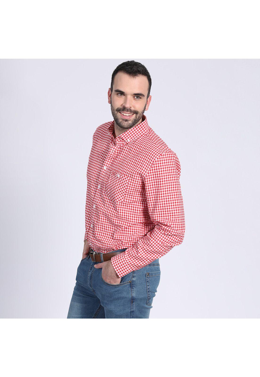 Camisa Oxford Check Rojo-2