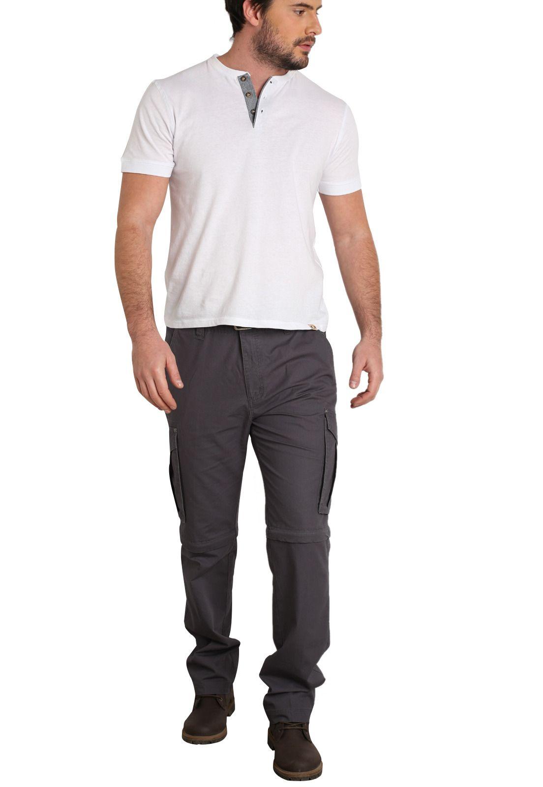 Pantalón Cargo Gris Oscuro-0