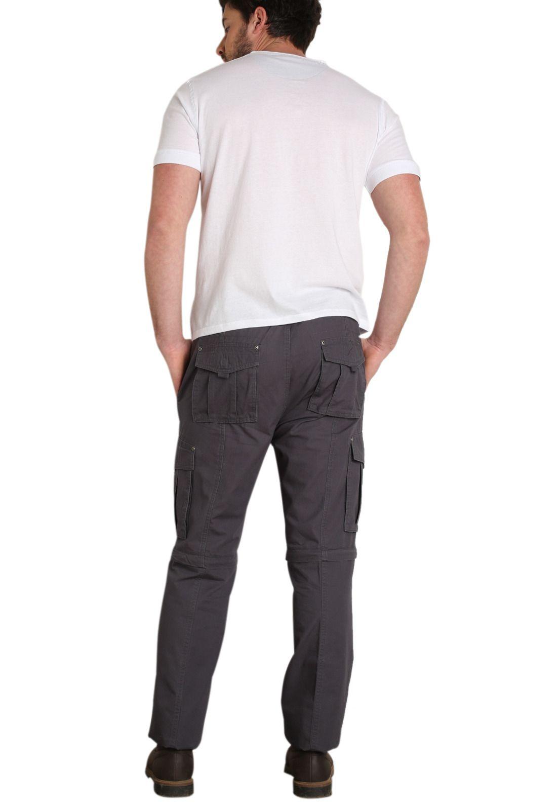 Pantalón Cargo Gris Oscuro-2