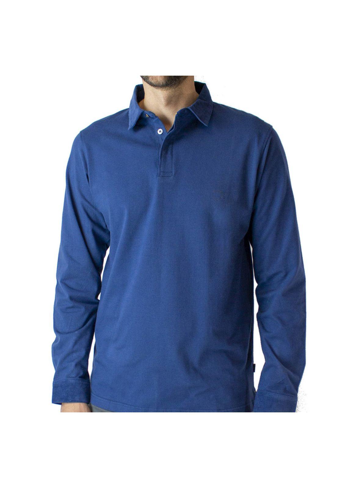 Polera Jersey Cuello Camisero Manga Larga-1