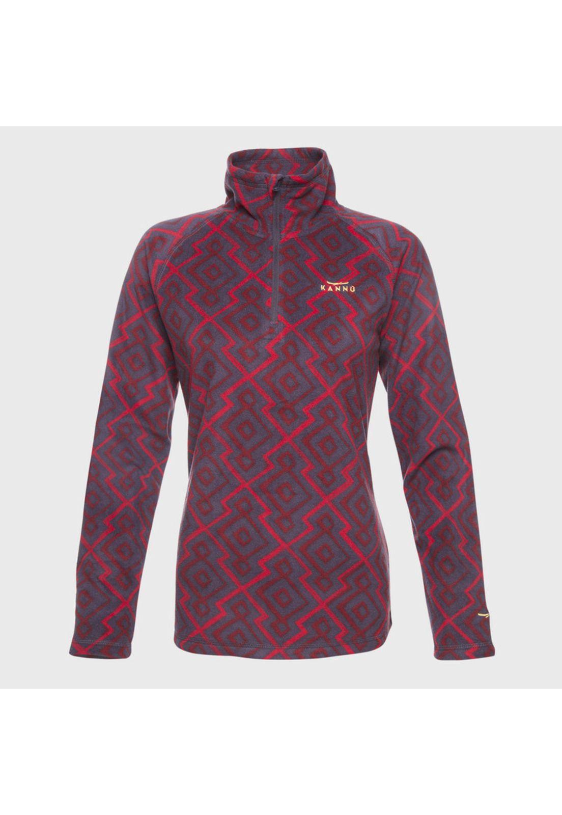Polar Print Diaguita Half Zipper Mujer-0