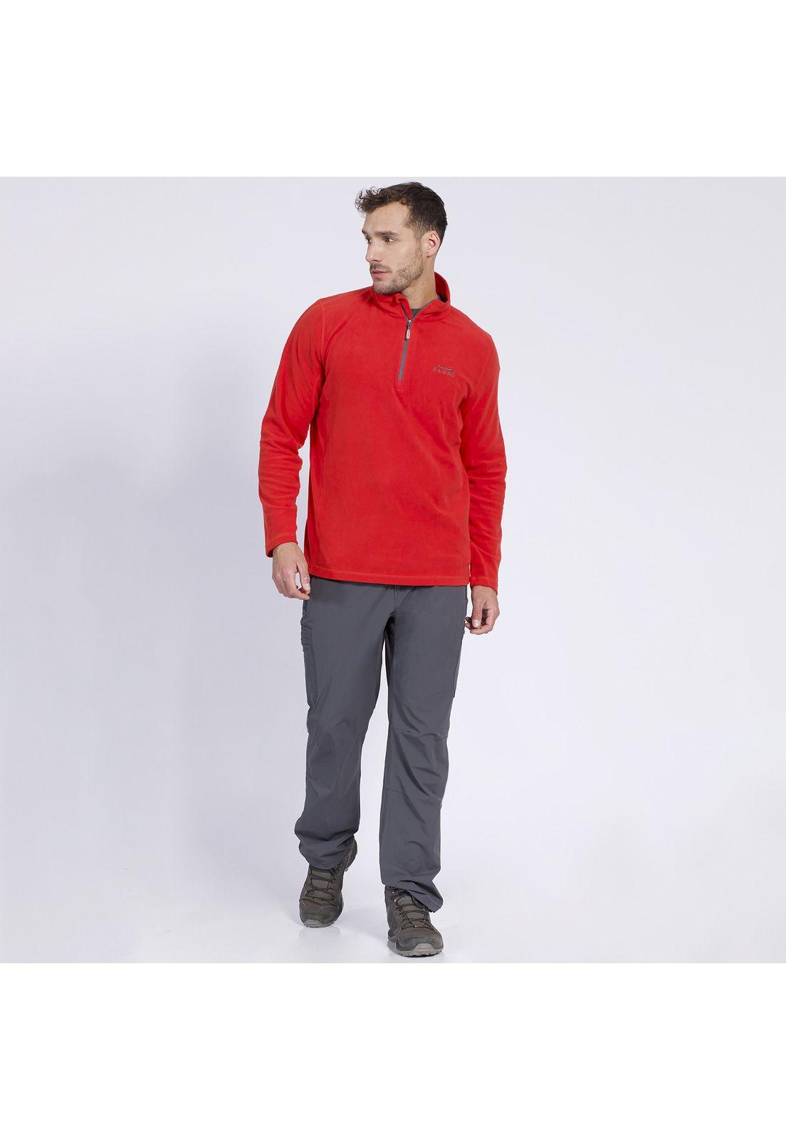 Polar Valle De La Luna Half Zipper Hombre Naranja Claro-2