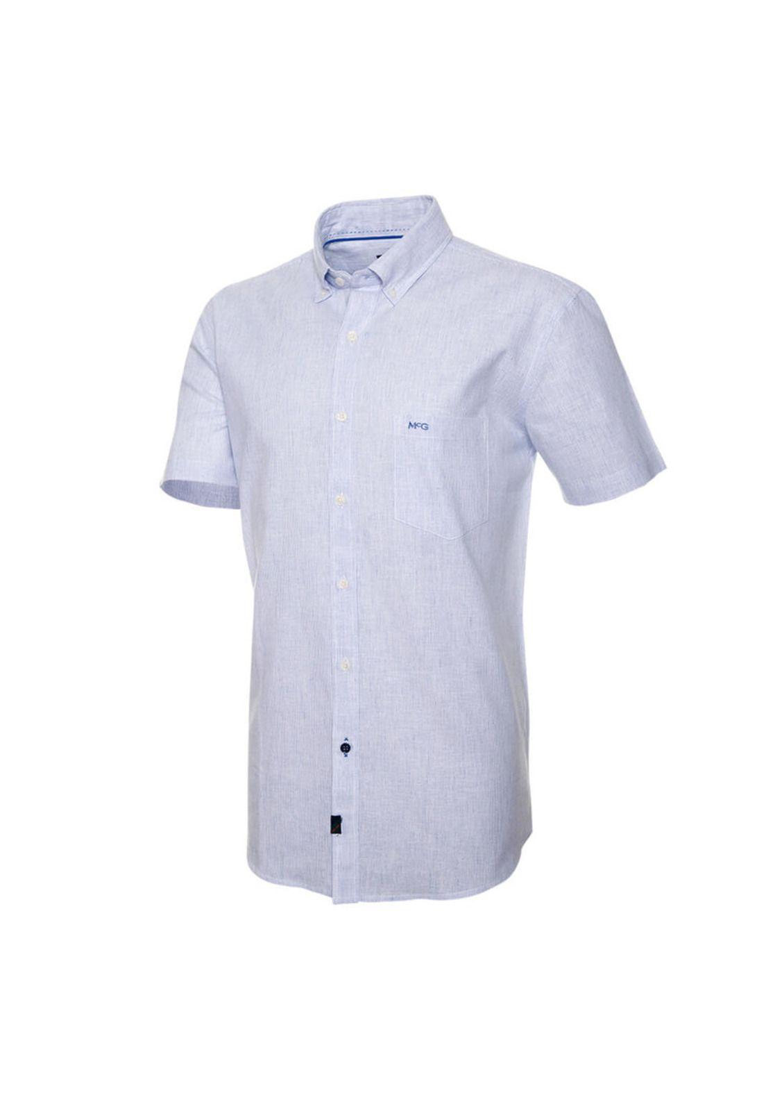 Camisa Manga Corta Casual  Lino Fantasía-1