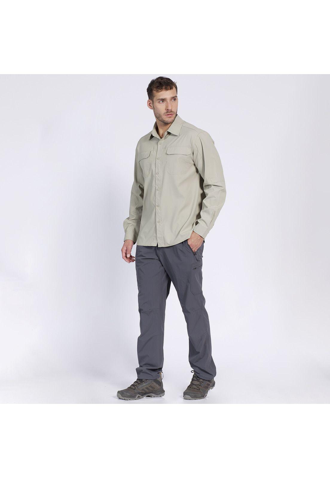 Camisa Outdoor Insitucional Hombre Beige-2