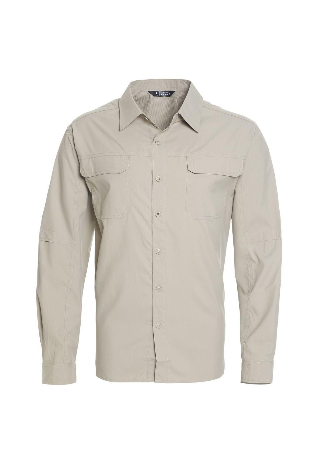 Camisa Outdoor Insitucional Hombre Beige-3