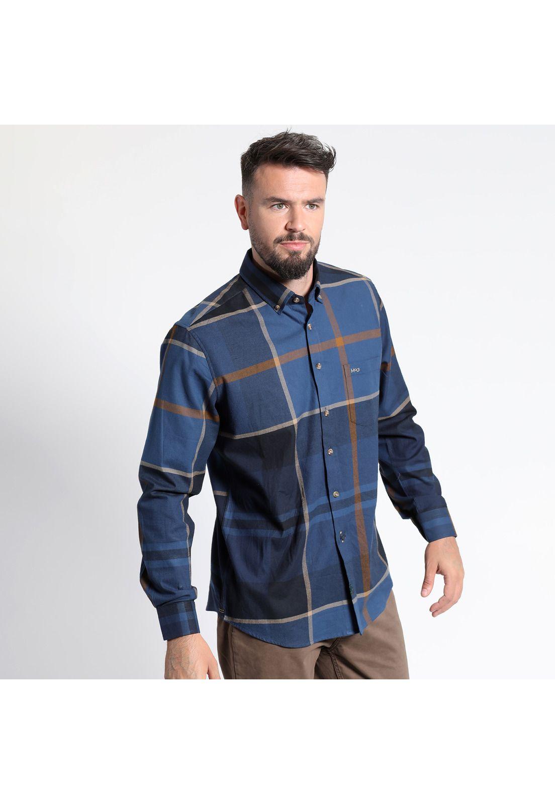 CAMISA MANGA LARGA VILLELA CUADRILLÉ YD REGULAR FIT SPANDEX-3