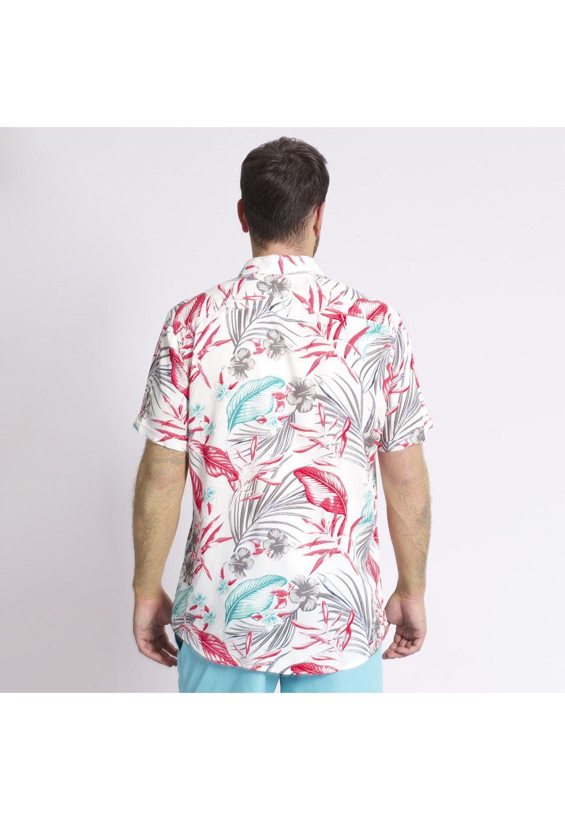 Camisa Manga Corta Casual Estampada Multicolor-2