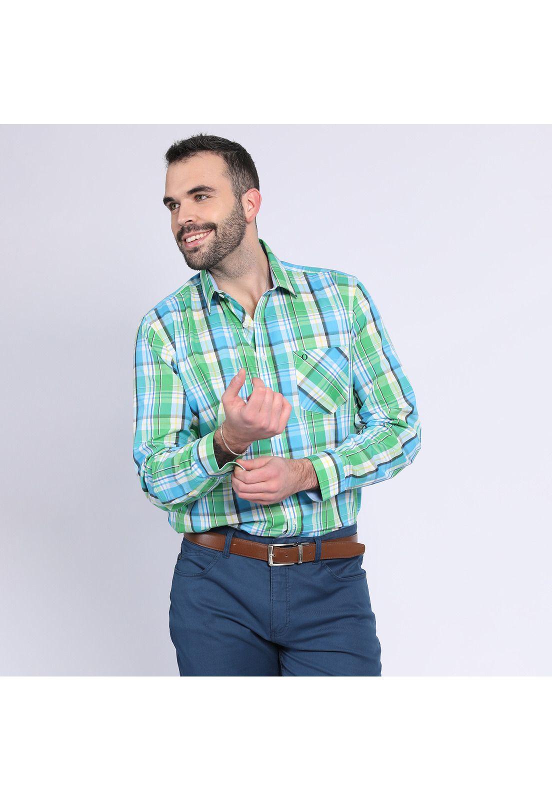 Camisa Trevira Check Verde-2
