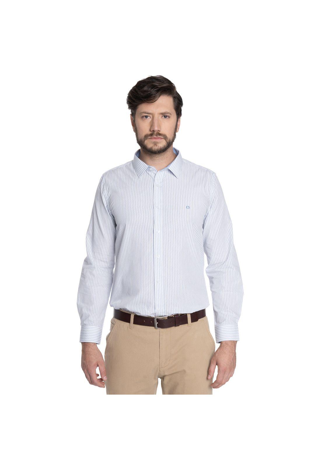CAMISA HOMBRE FORMAL MANGA LARGA TREVIRA LISTADA BILBAO-0
