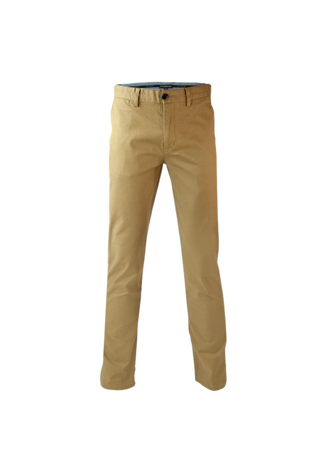 Pantalón Gabardina Spandex Frente Plano Slim Fit-0