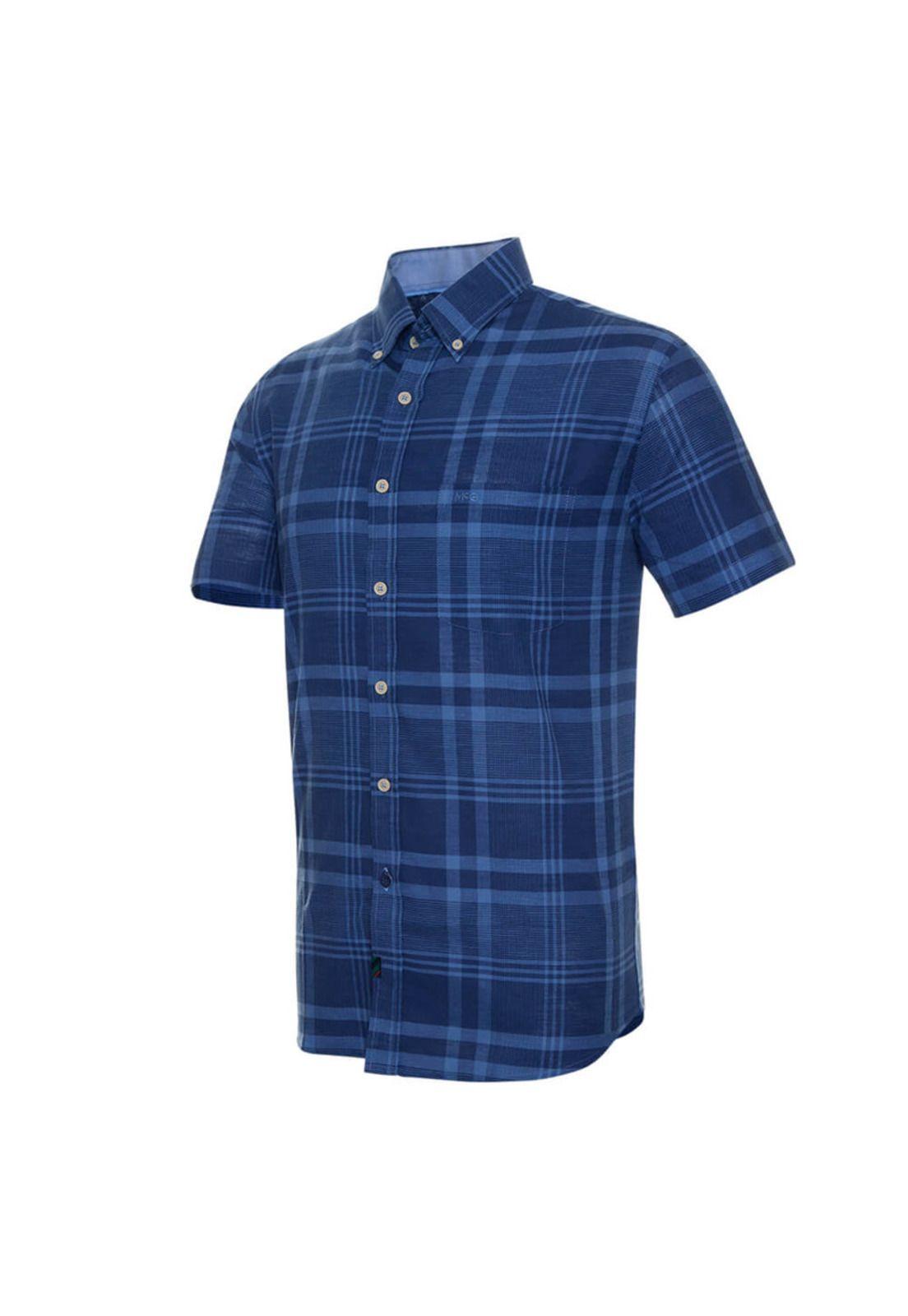 Camisa Manga Corta Casual  Escocesa-1