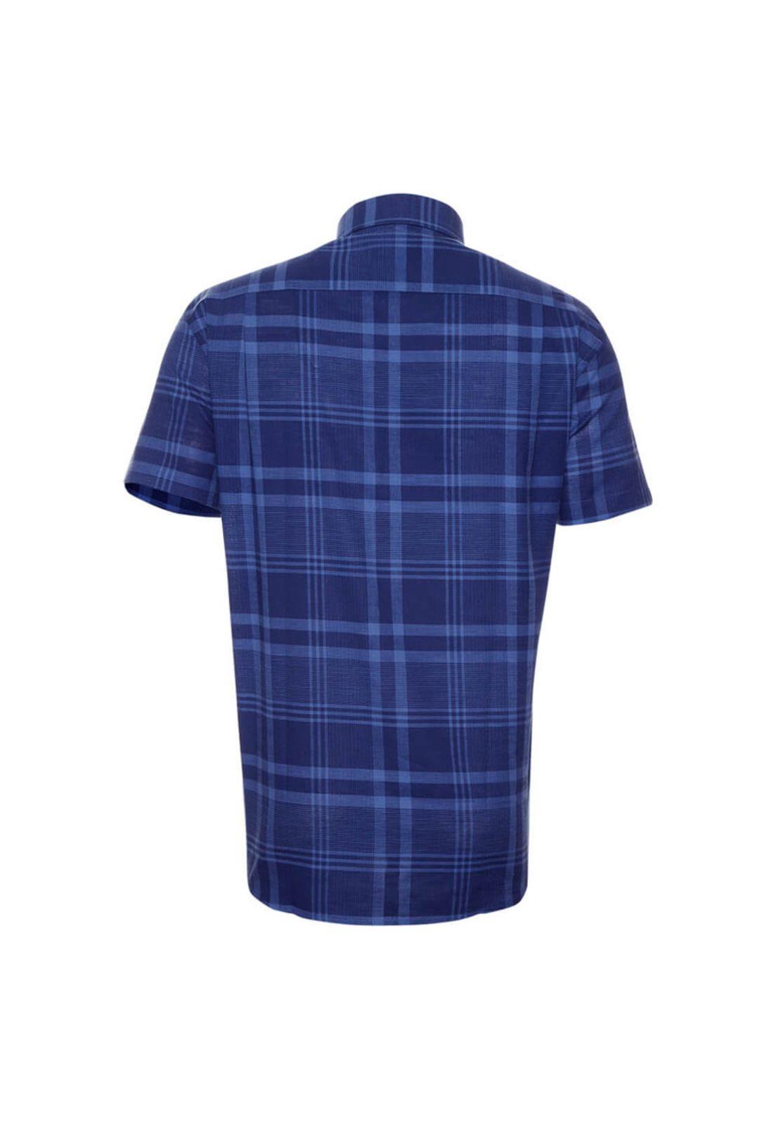 Camisa Manga Corta Casual  Escocesa-2