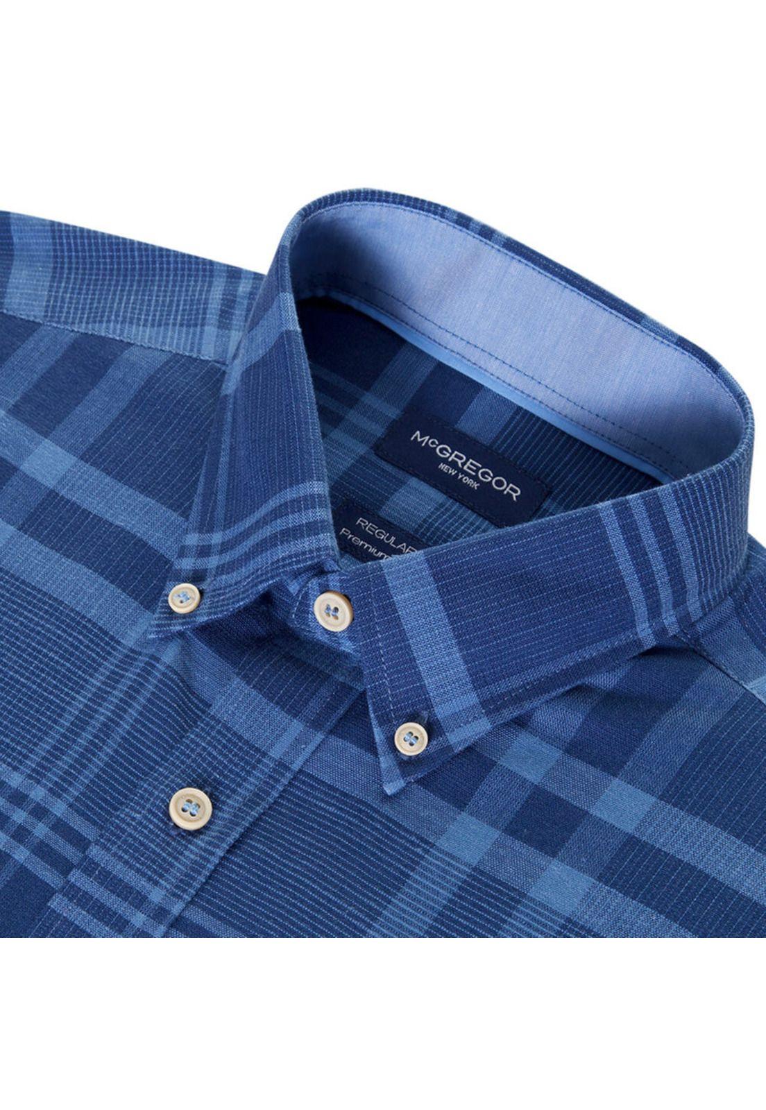 Camisa Manga Corta Casual  Escocesa-3