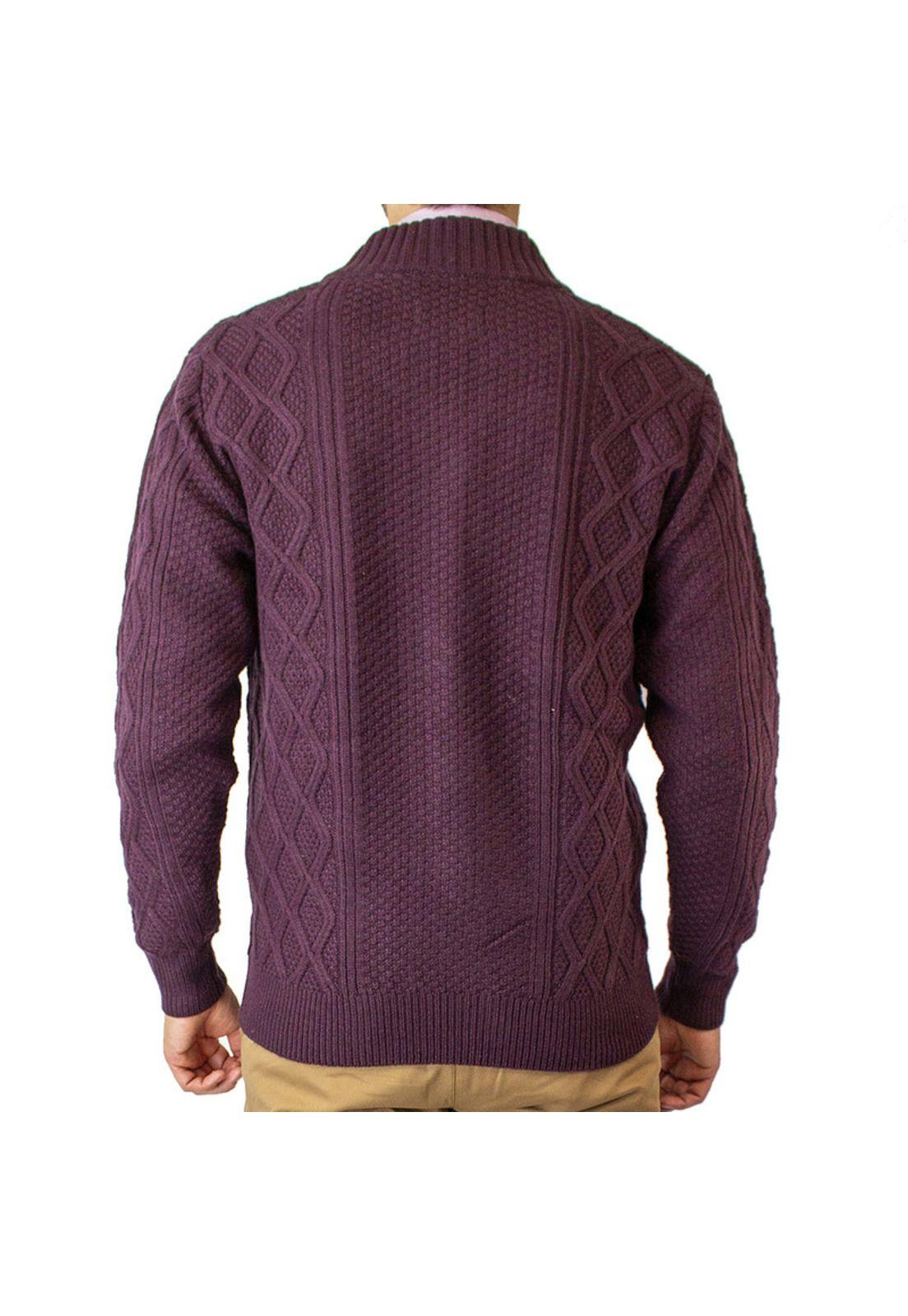 Sweater Full Zipper Jacquard-1