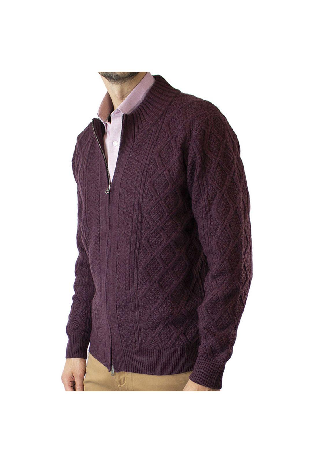 Sweater Full Zipper Jacquard-2