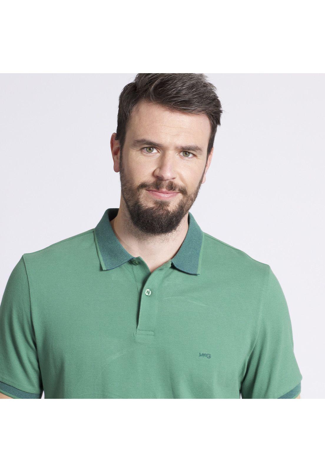 Polera Manga Corta Piqué Regular Fit Comfort Tech Verde oscuro-3