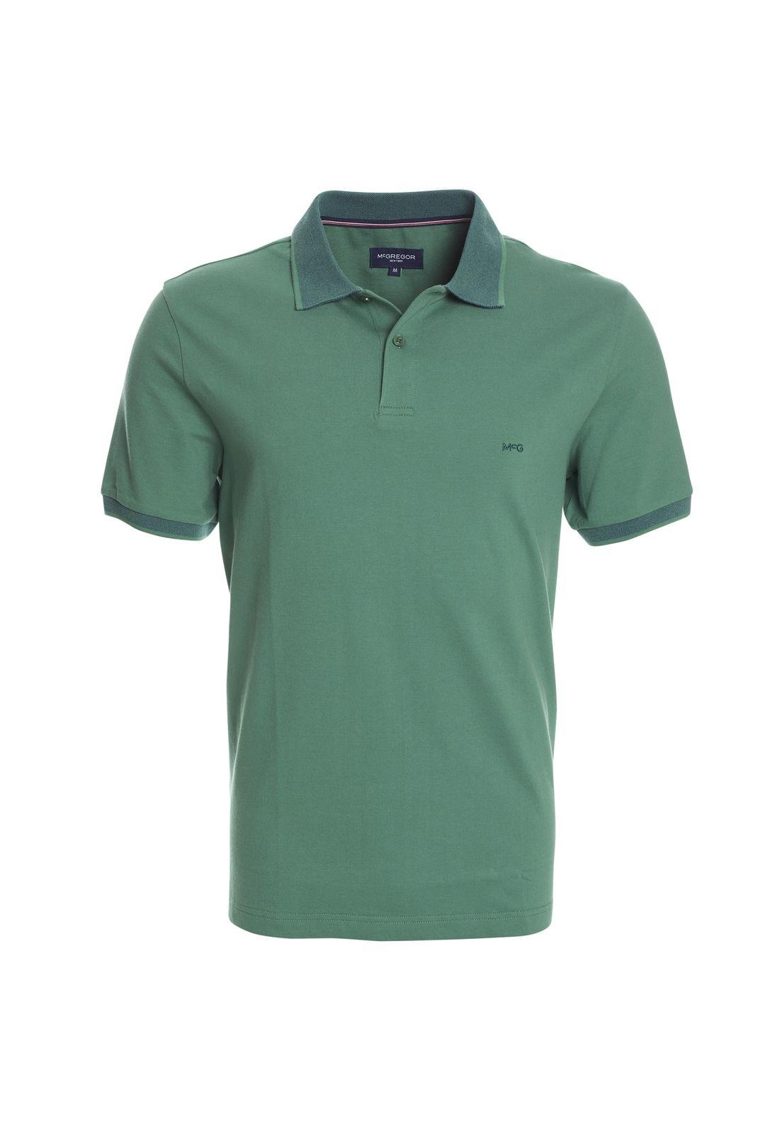 Polera Manga Corta Piqué Regular Fit Comfort Tech Verde oscuro-4