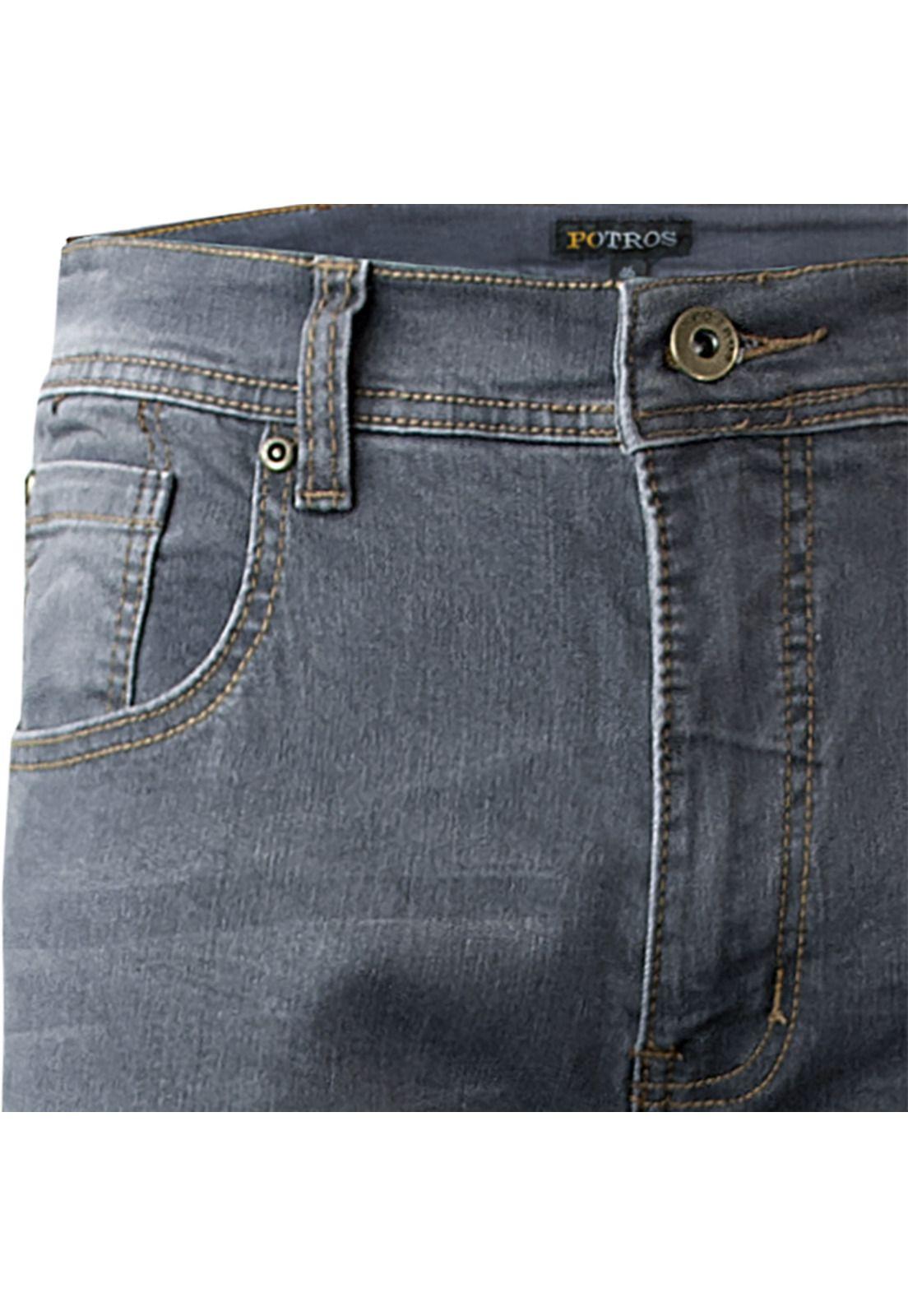 Jeans Linea Spandex Regulart Fit Gris oscuro-6