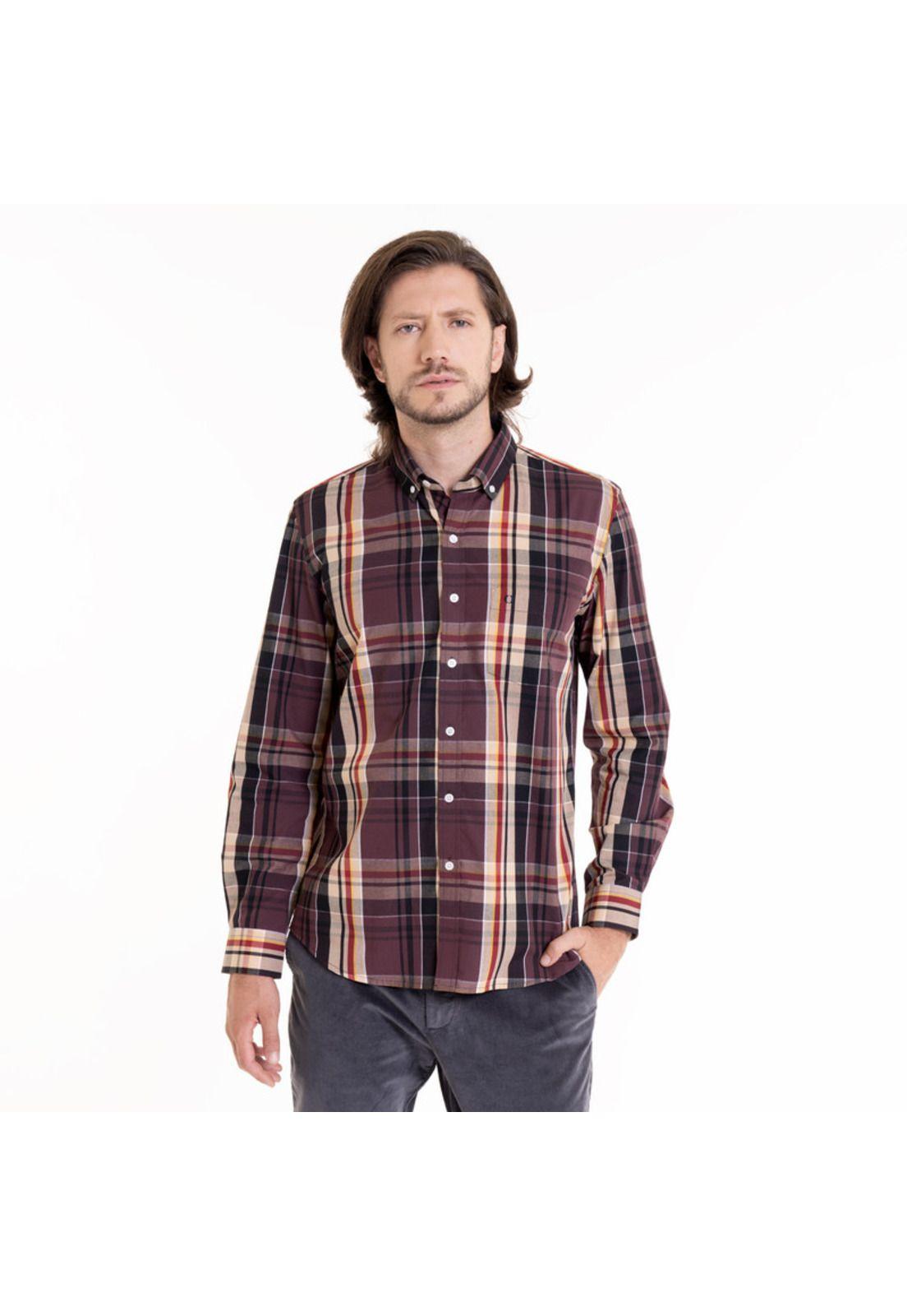 Camisa Trevira Fantasía Burdeo-0