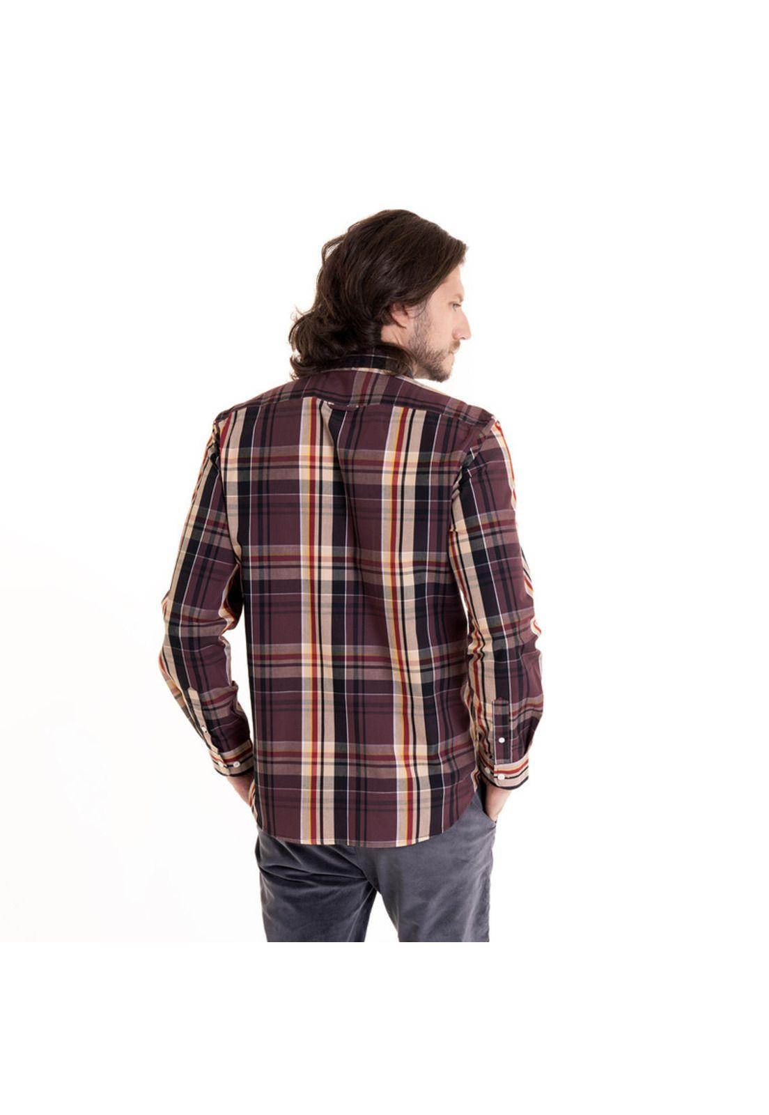 Camisa Trevira Fantasía Burdeo-1
