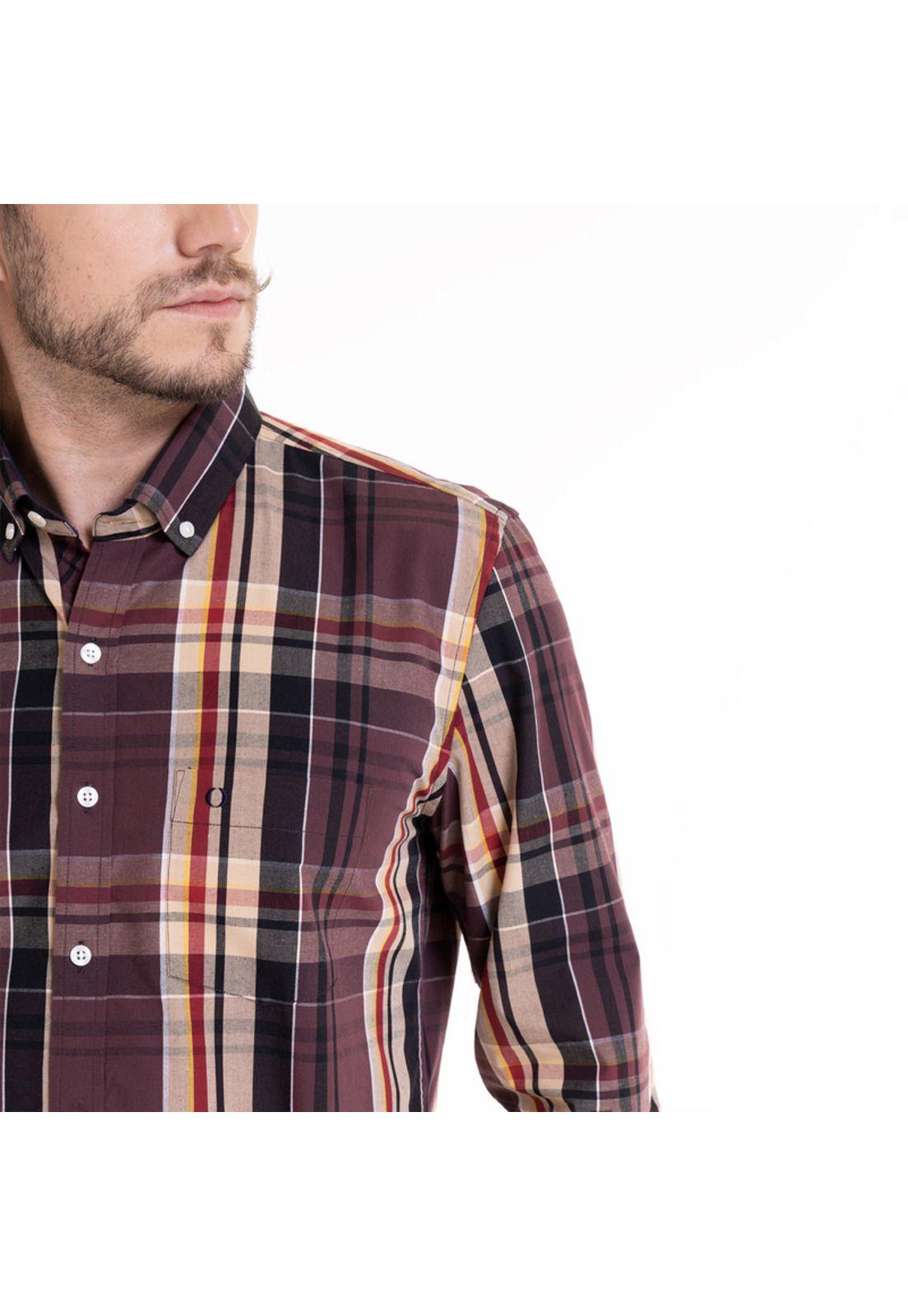 Camisa Trevira Fantasía Burdeo-3