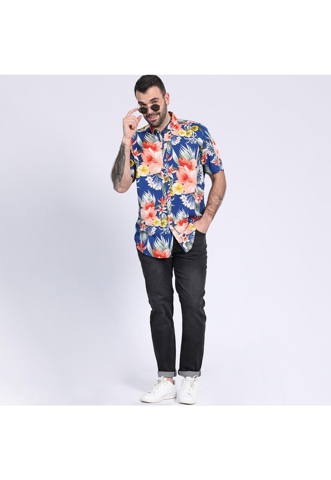 Camisa Guayabera Habana Azul-2