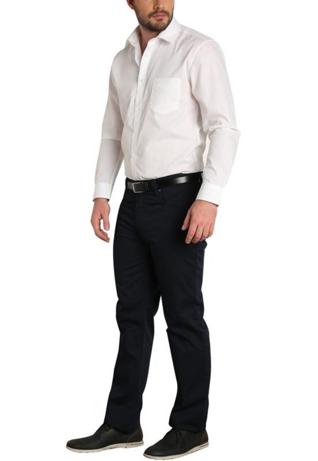 Pantalón Gabardina 5 Bolsillos Azul Marino-1