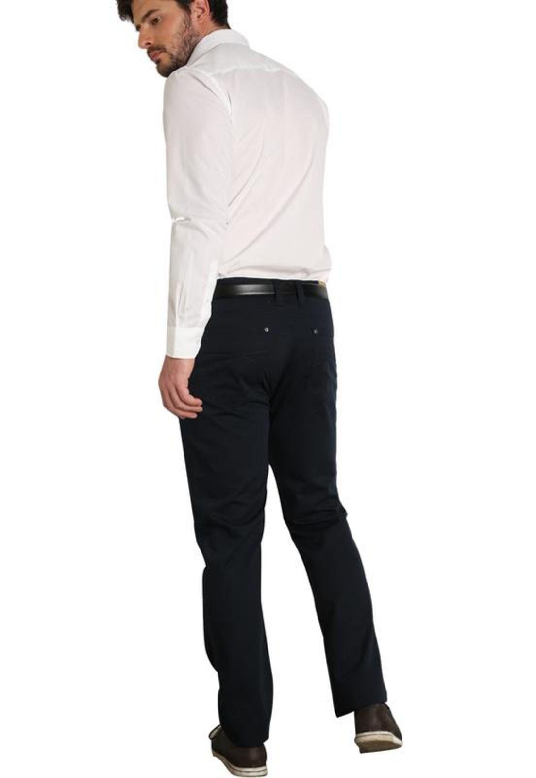 Pantalón Gabardina 5 Bolsillos Azul Marino-2
