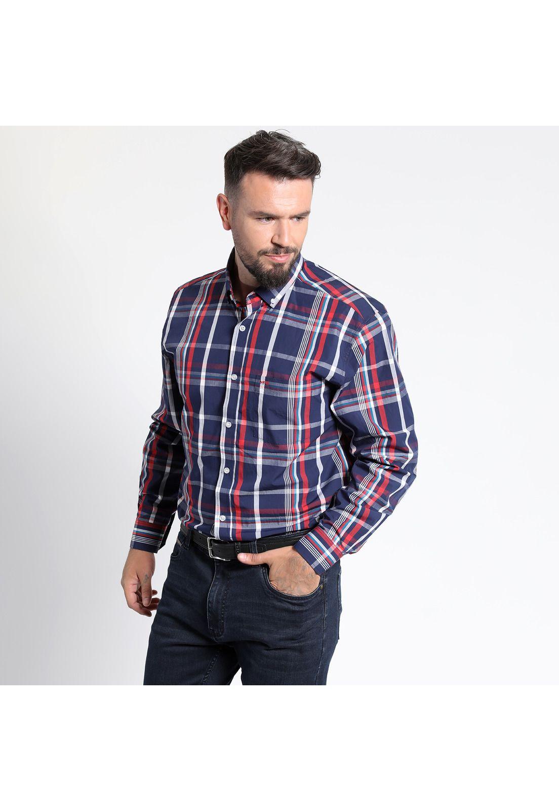 CAMISA MANGA LARGA CUADRILLÉ YD REGULAR FIT-0