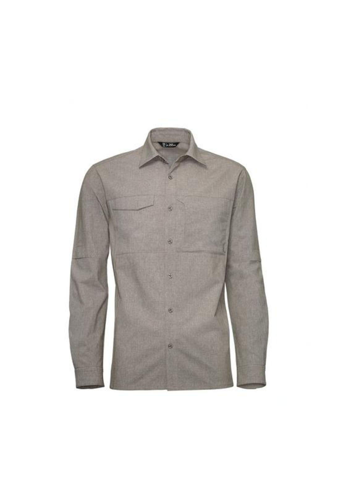 Camisa Hombre M/L Melange Beige-0