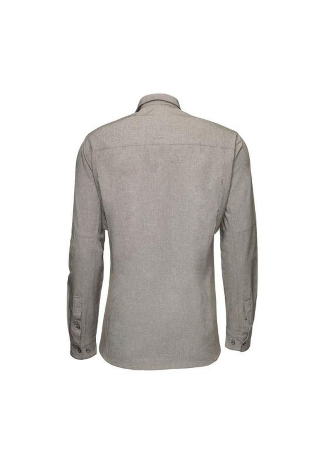 Camisa Hombre M/L Melange Beige-2