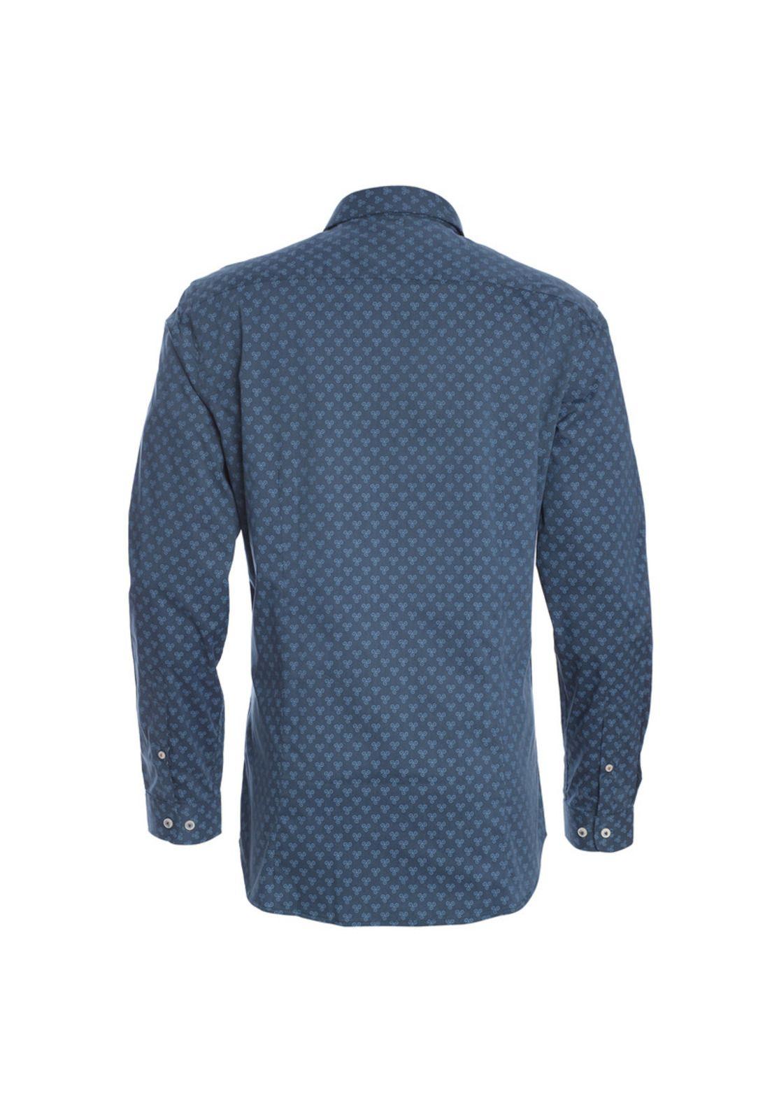 Camisa Estampada Spandex Cuello Semi Italiano Sport-2