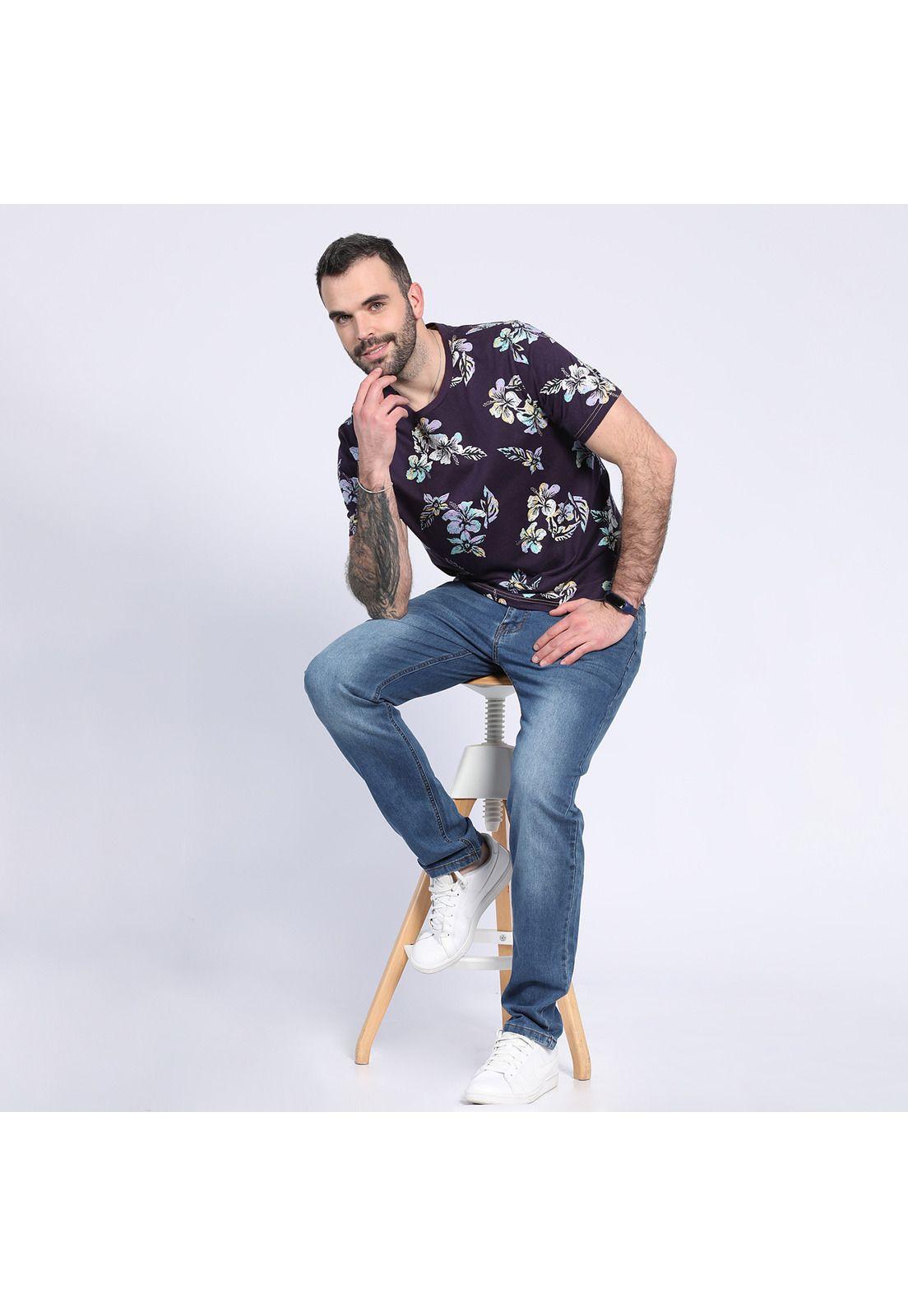 Polera Jersey Full Print Azul-2