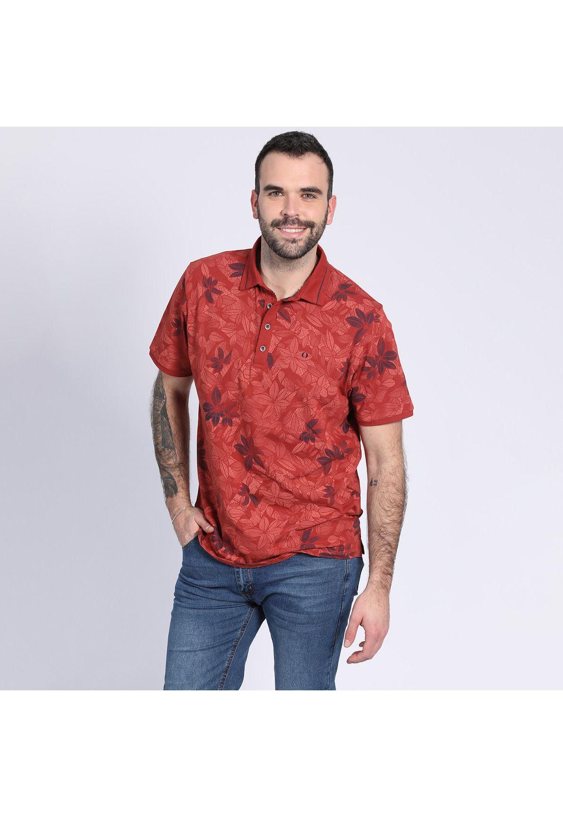 Polera Estampado Floral Rojo-0