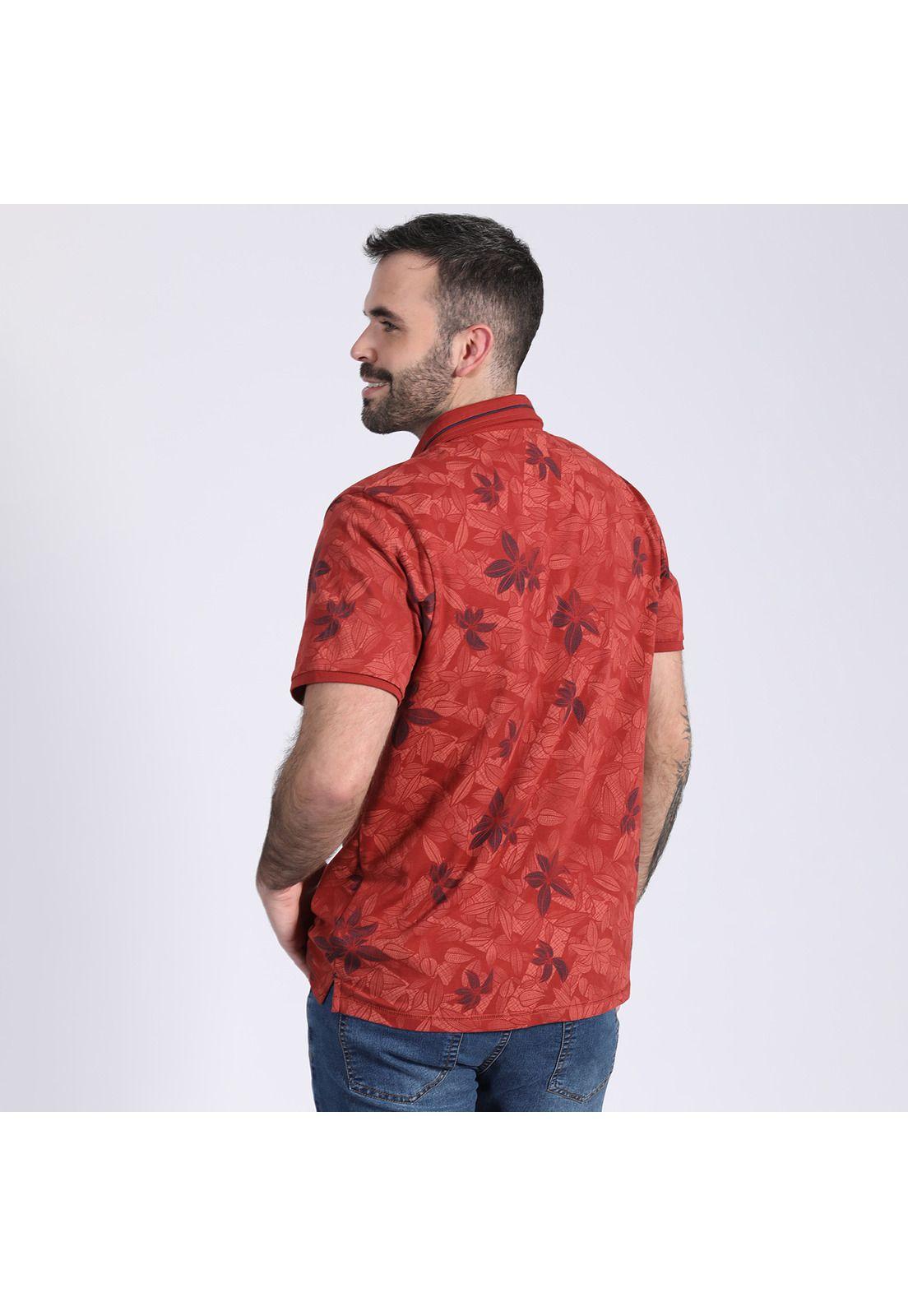 Polera Estampado Floral Rojo-1
