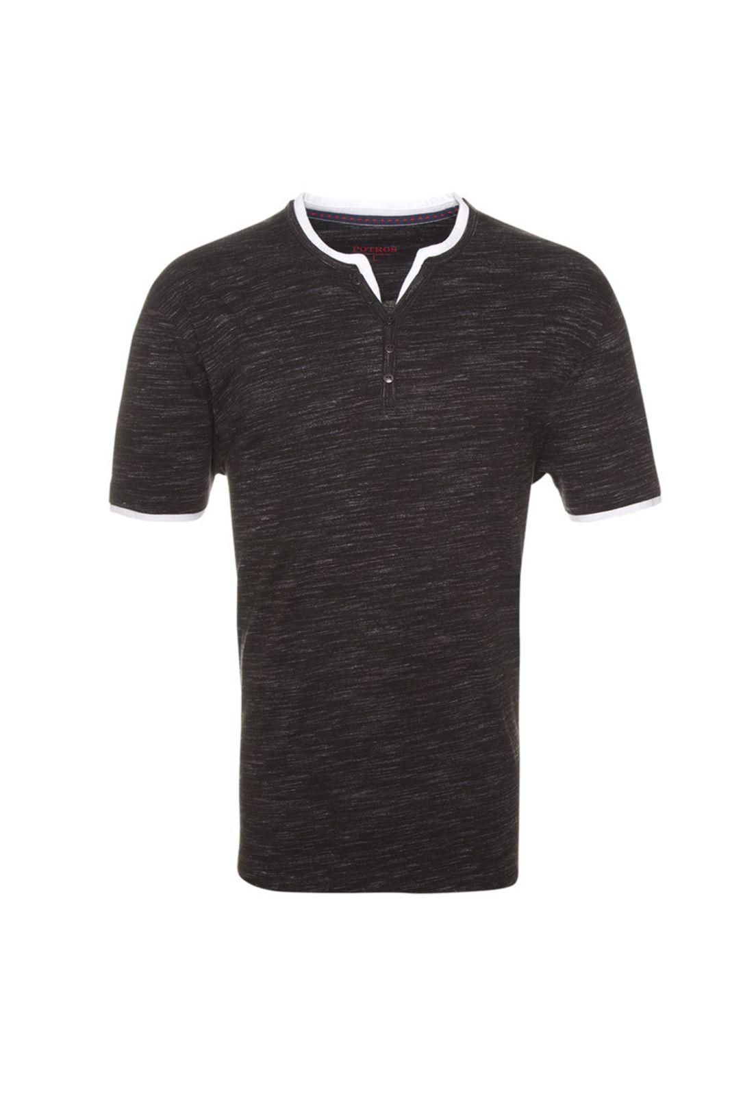 Polera Slub Con Botón-0