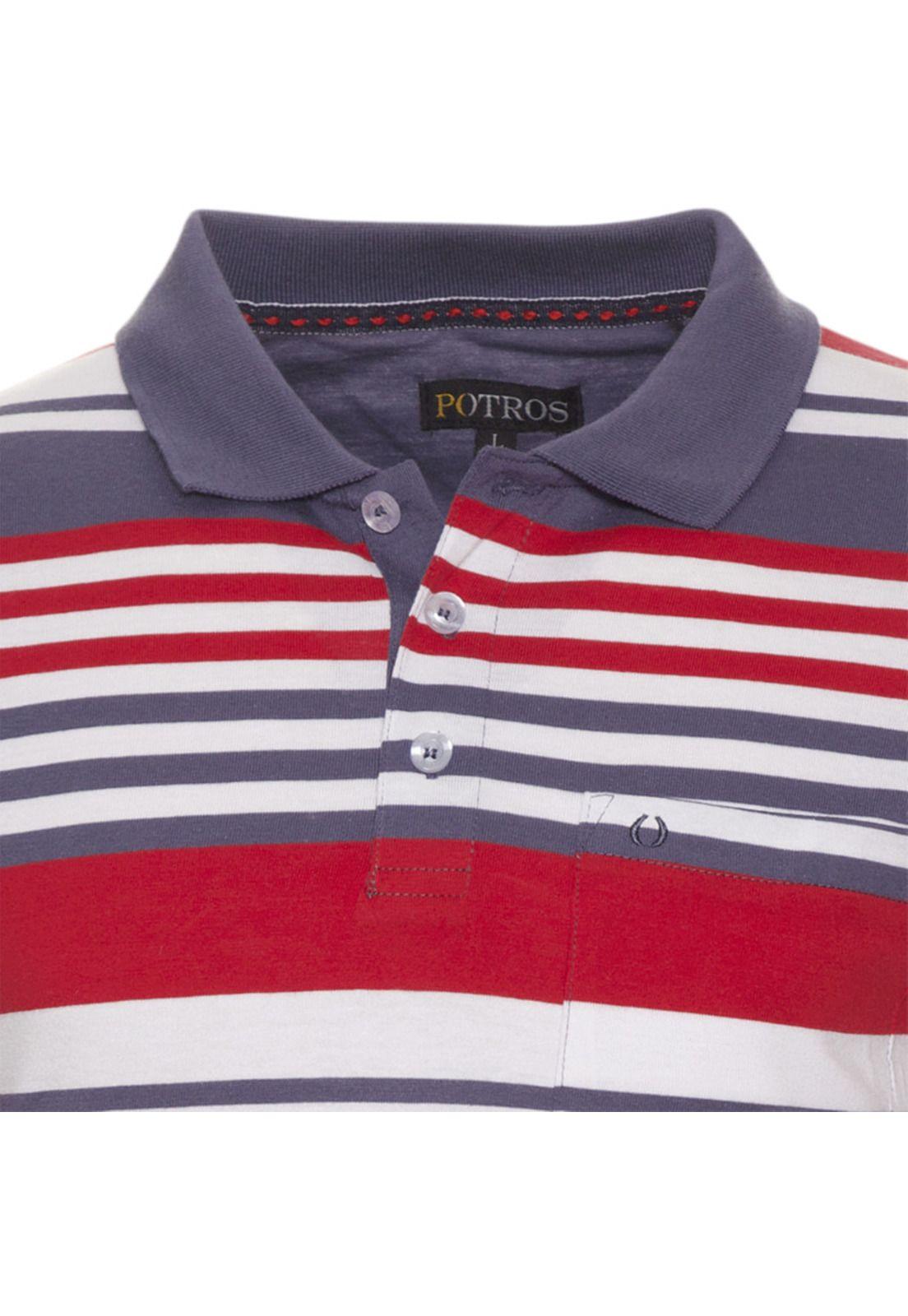 Polera Listada Cuello Camisero-3