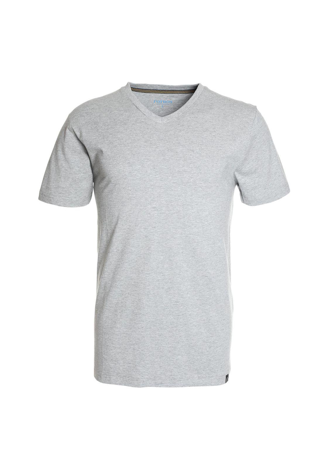 Polera Cuello V Gris-3