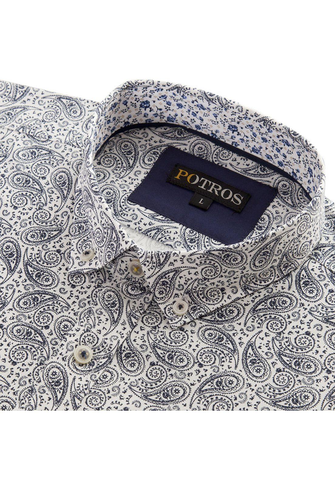 Camisa Estampada Spandex Button Down-3