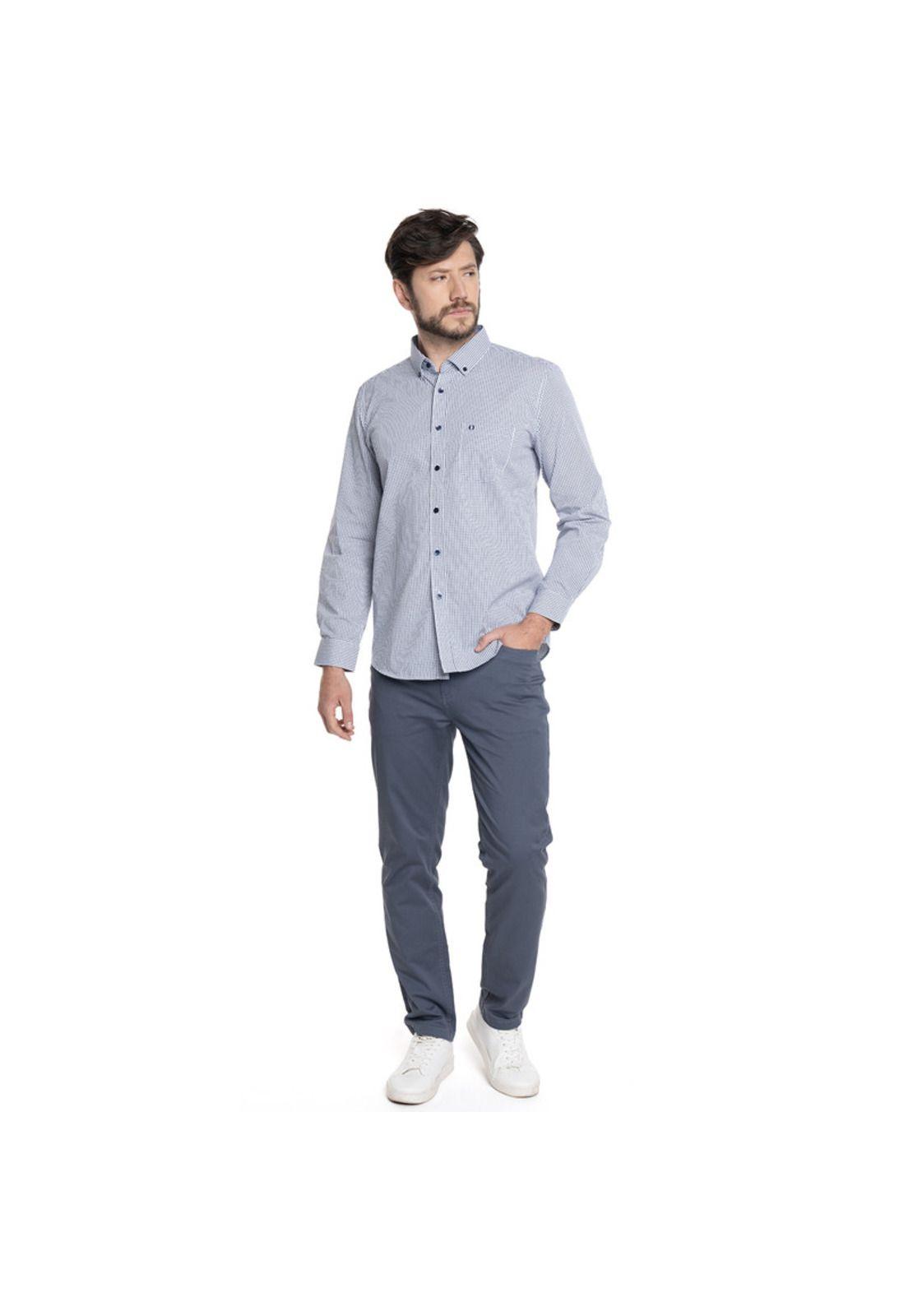 CAMISA HOMBRE CASUAL MANGA LARGA TREVIRA CUADRO TOLEDO-3