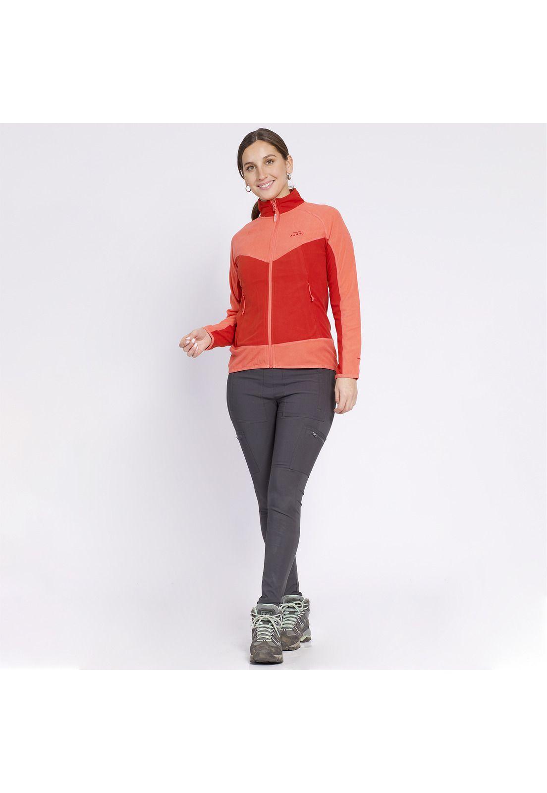Polar Cuadritos Cortes Slw Mujer Coral-2