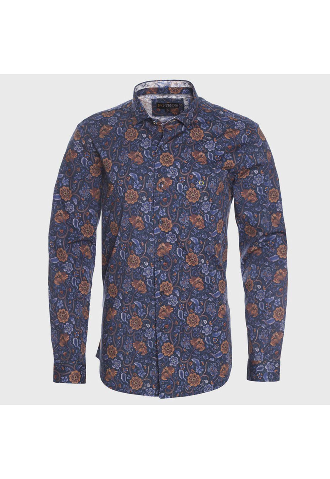 Camisa Estampada Algodón Spandex-0