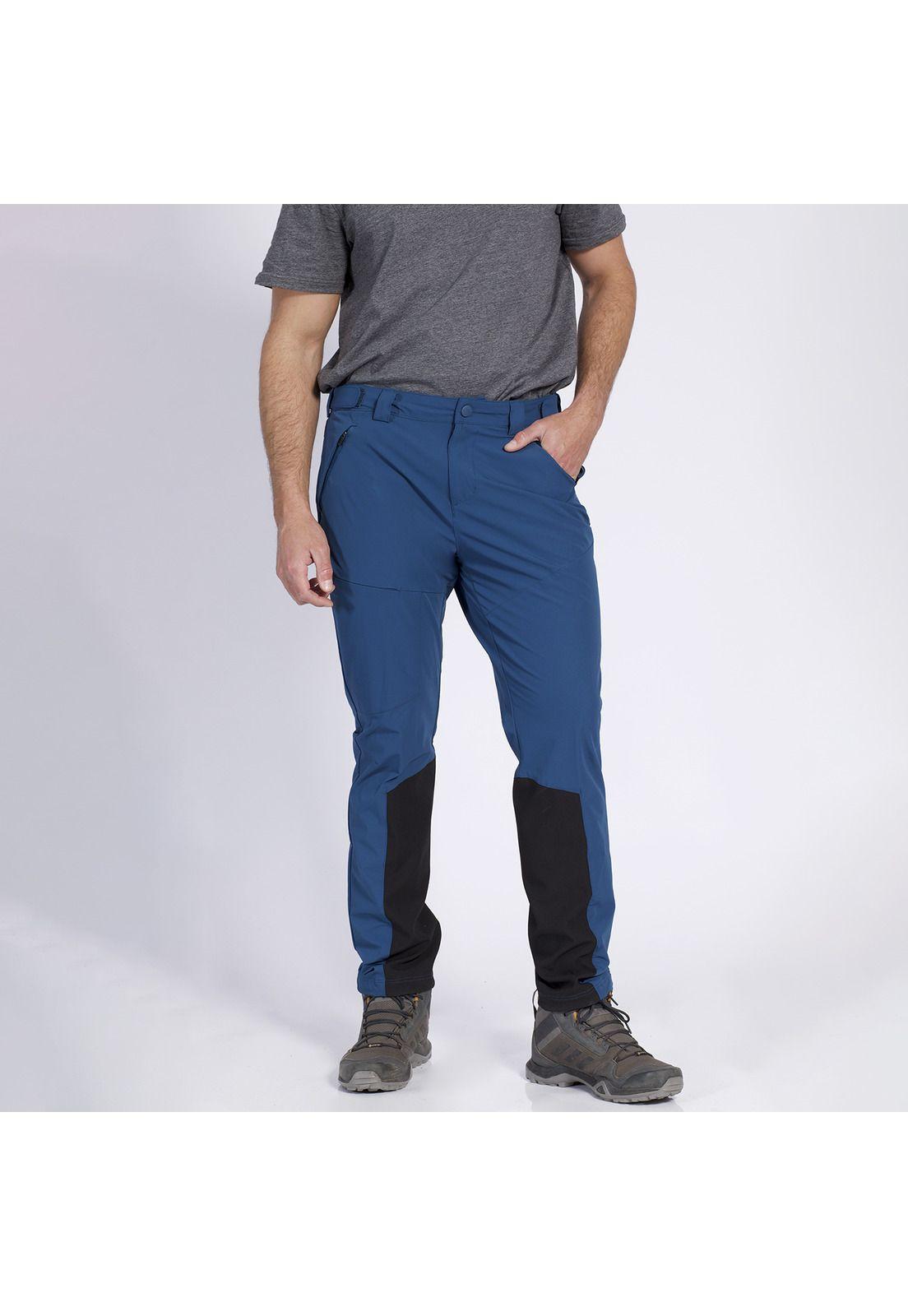Pantalón Hikking Force Knee Outdoor Hombre Azul marino-0