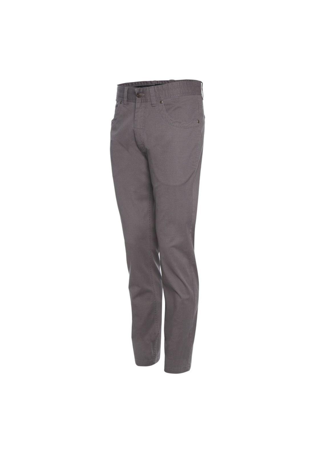 Pantalón Gabardina Microprint 5 Bolsillos Slim Fit-1