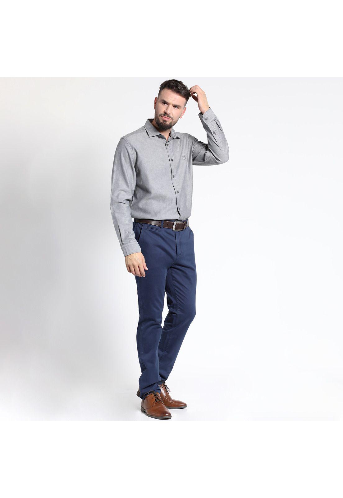 CAMISA MANGA LARGA FRANELA ESTAMPADA COMFORT FIT-0