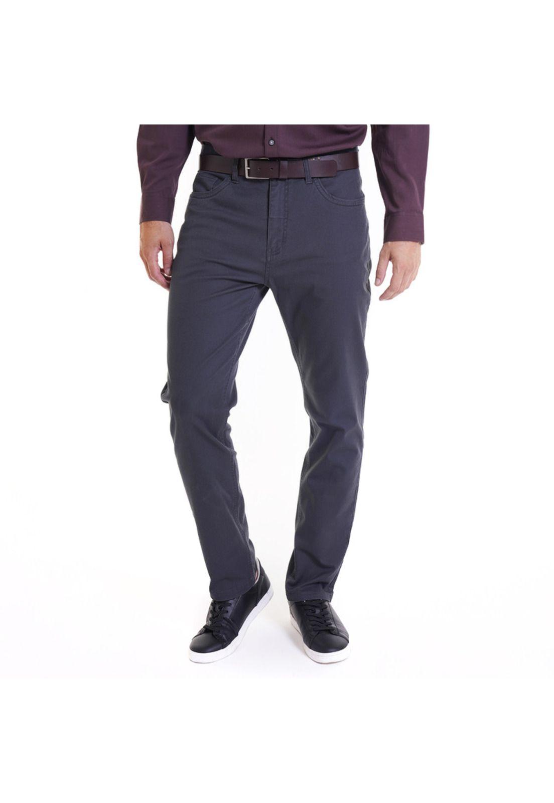 Pantalón 5 Bolsillos Spandex Gris oscuro-0