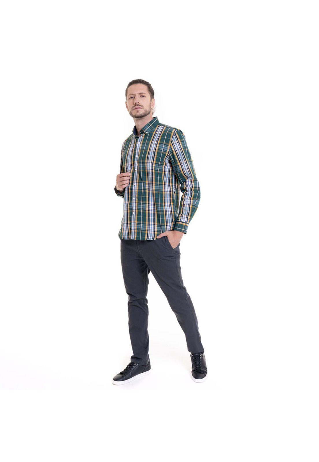 Camisa Trevira Fantasía Verde-2