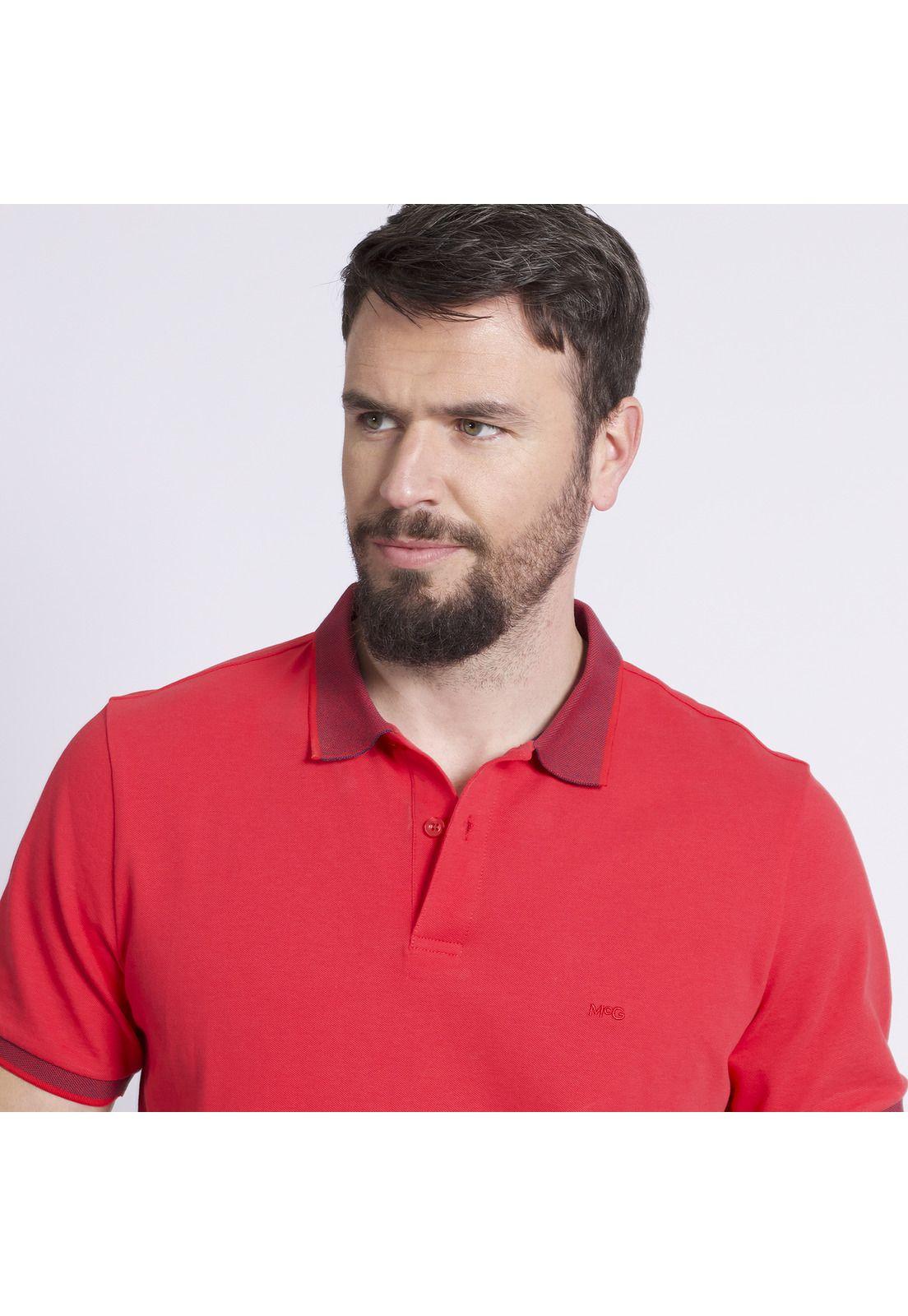 Polera Manga Corta Piqué Regular Fit Comfort Tech Rojo-2