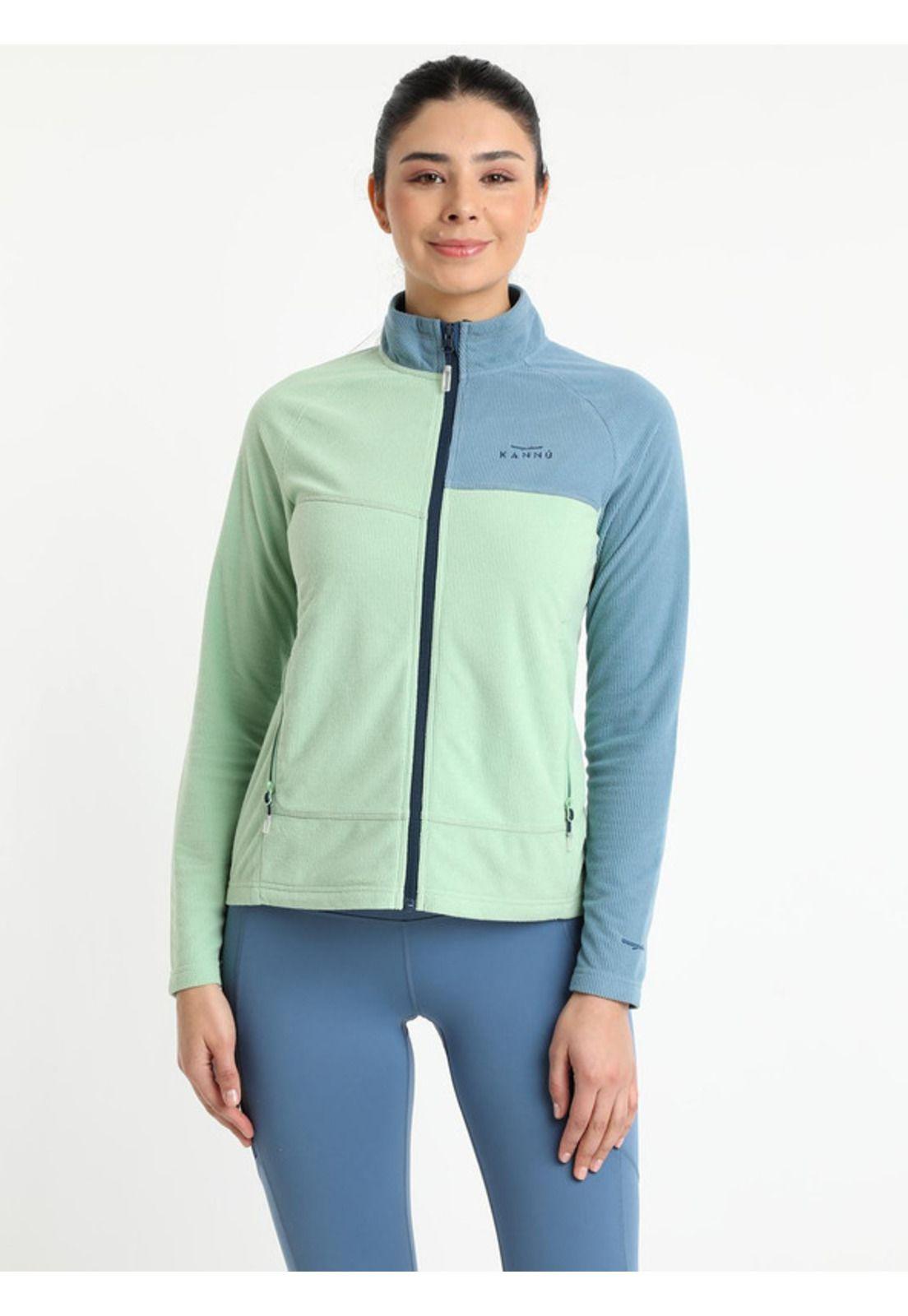 Polar Cuadritos Corte Mujer Verde Claro-0