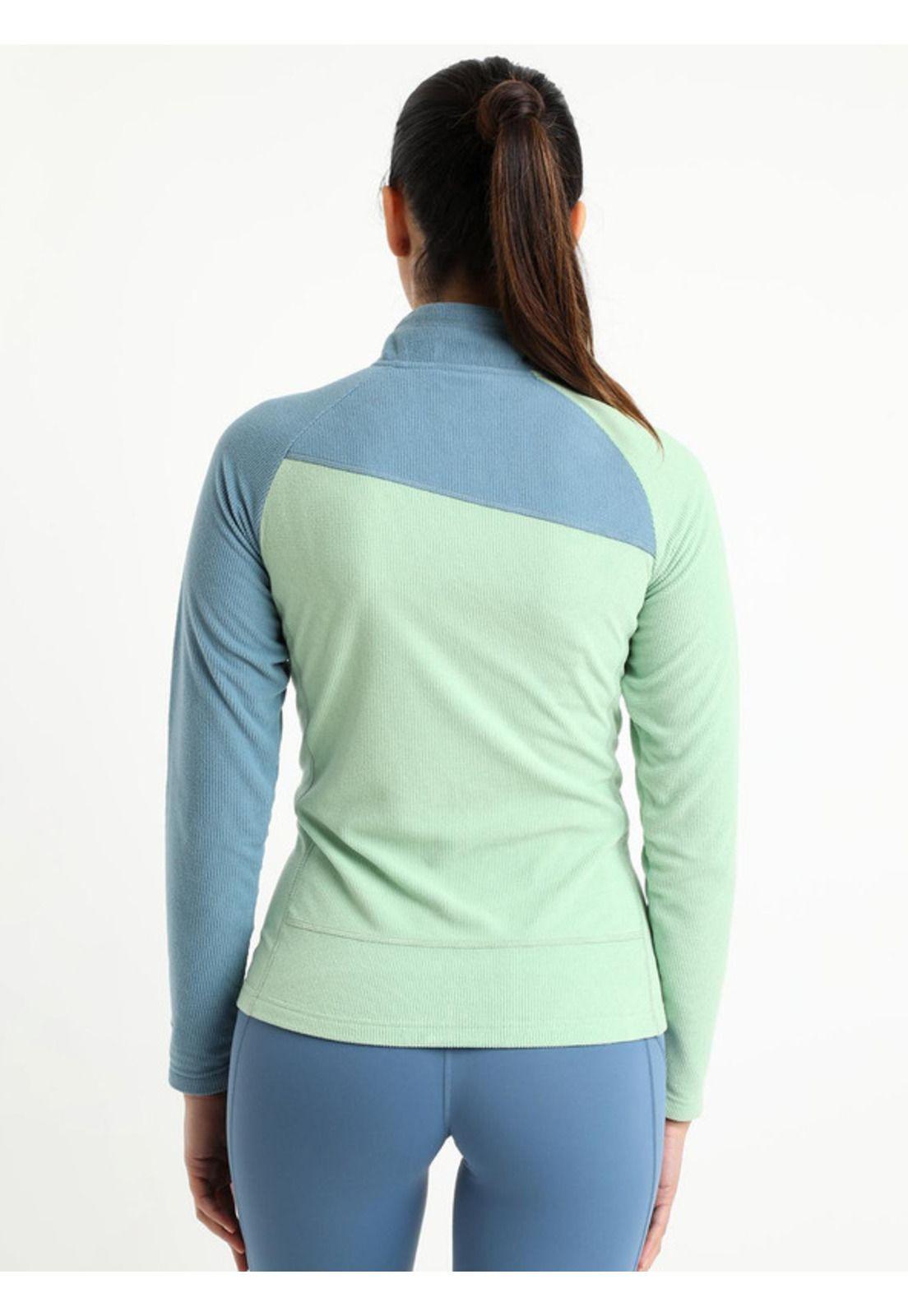 Polar Cuadritos Corte Mujer Verde Claro-2